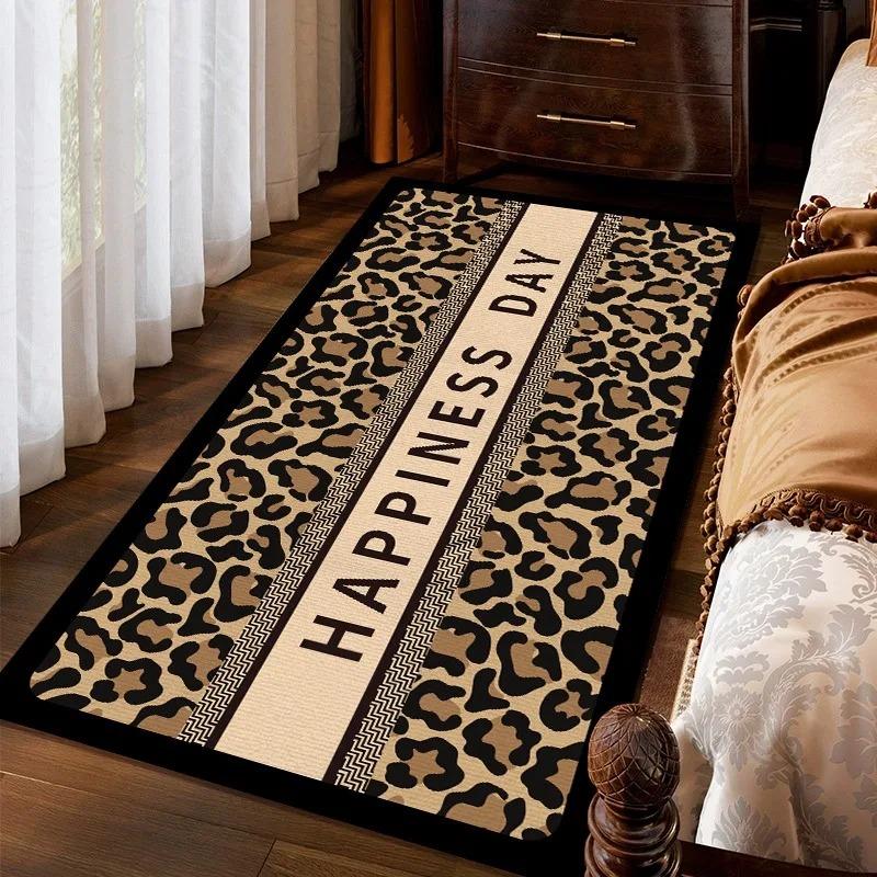 Ковер для спальни, прикроватный коврик для пола, длинные коврики для ног, мягкий пушистый милый коврик с леопардовым принтом, ковер для украшения дома, ковры для гостиной