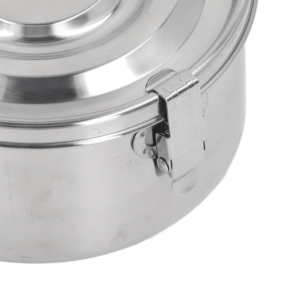 3PCS 650ml/1000ml/1600ml Lunch Box 304 Grade Stainless Steel Food Storage Container For Office