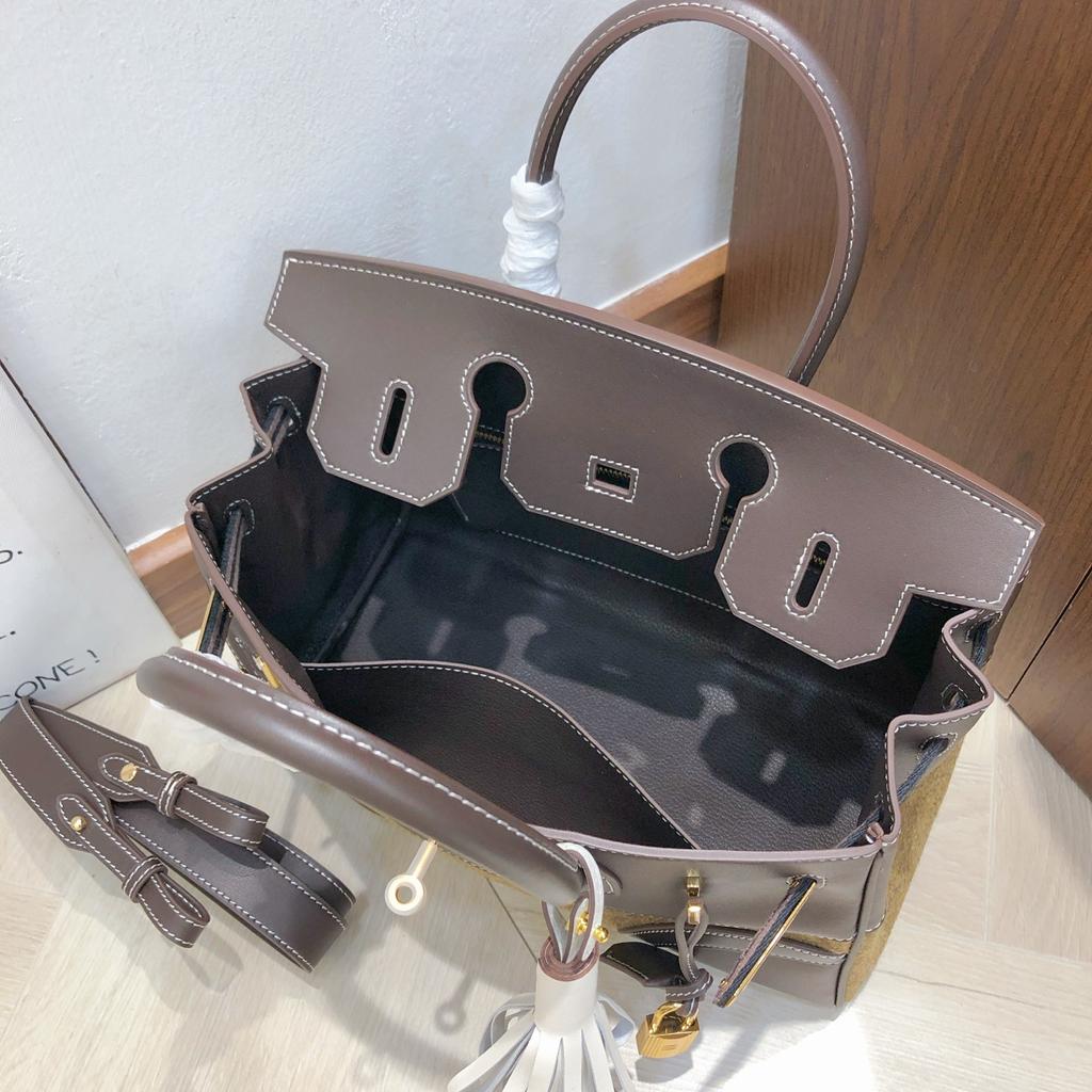 Высококачественная сумка из войлока с верхним слоем из коровьей кожи, сумка-портфель из кожи свифта, винтажная женская сумка через плечо