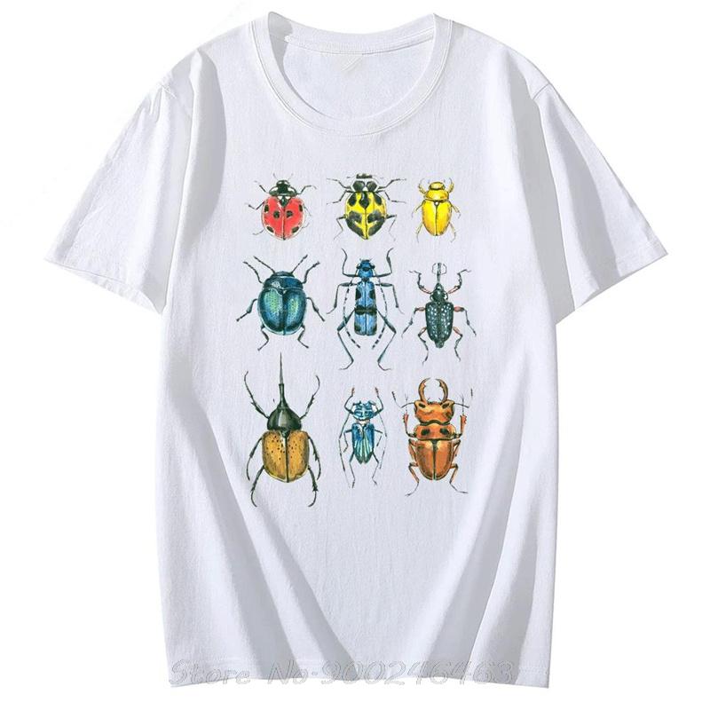 Футболка Cottagecore Entomology Винтажная футболка с насекомыми Насекомое Богомол Топ Подарок для любителя насекомых Научная эстетика Футболка с жуком