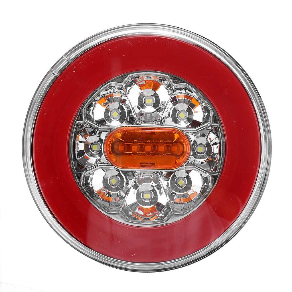 1/2/4x Waterproof LED Trailer Truck Rear Tail Light Taillight Reverse Brake Stop Lights Car Bus Caravan Flowing Turn Signal Lamp