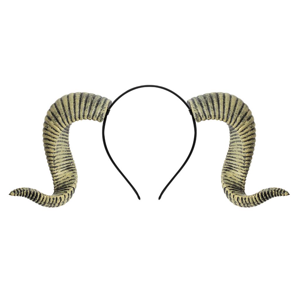 Detachable Goat Horn Headband For Halloween Costume Cosplay Event Punk Themed Party Dressingup Headpiece for Adult