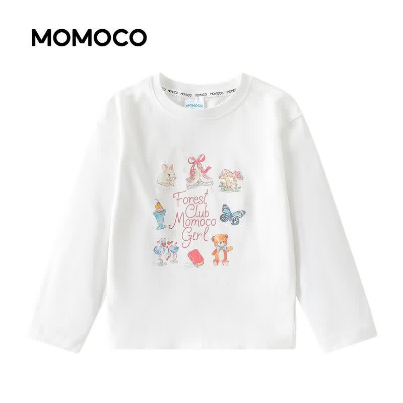Осенняя футболка с длинным рукавом для девочек MOMOCO