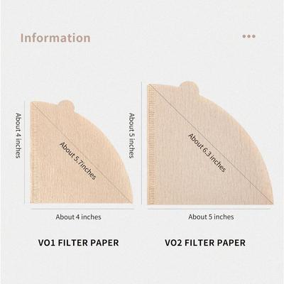 100 шт. Одноразовые бумажные фильтры для кофе, совместимые с кофеваркой Cuisinart, предварительно сложенные, натуральные, неотбеленные фильтры для кофе