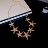 High-End European & American Metal Oval Earrings and Necklace Set - Simple Clavicle Chain for Women