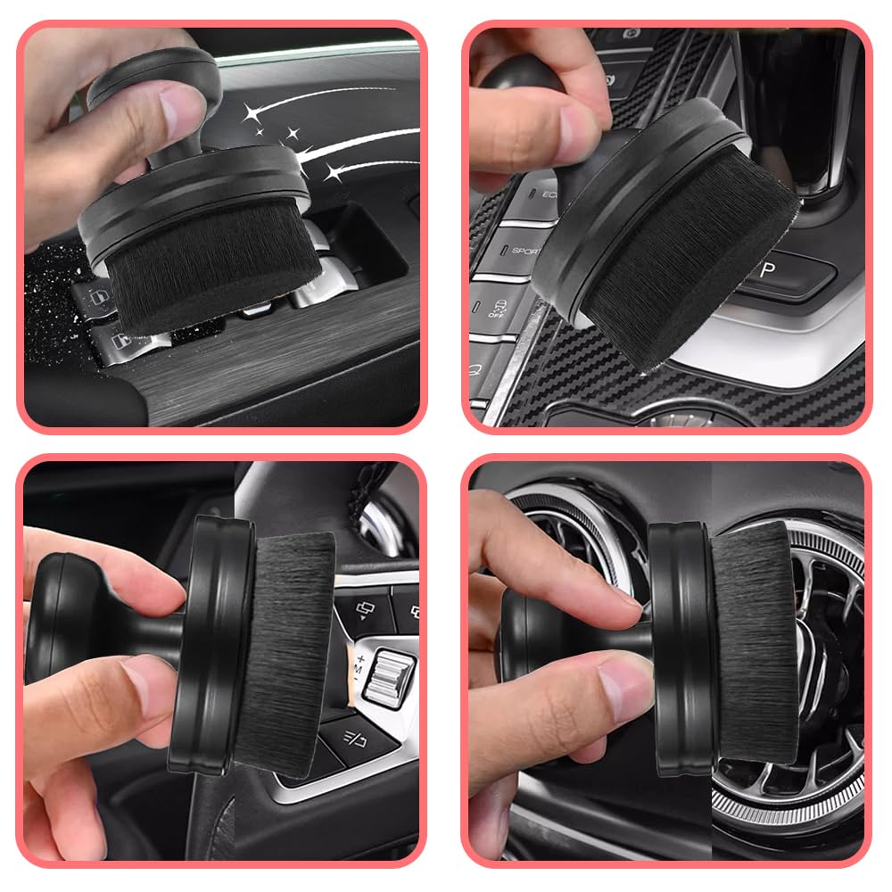 ESJNNK Car Tire Brush with Cover, Auto Detailing Brush, Car Brush, Tire Applicator Brush,