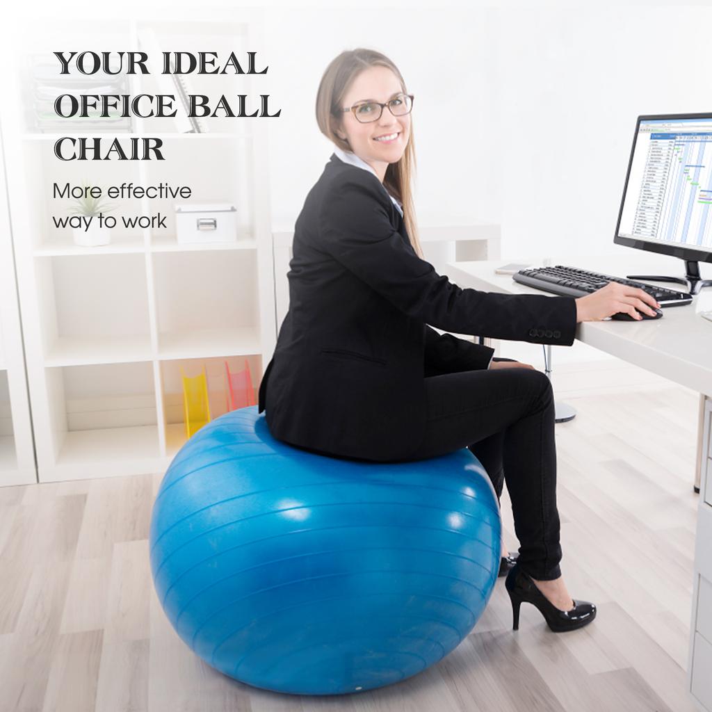 Утолщенный мяч для йоги 45 см/55 см/65 см/75 см с ножным насосом для стабилизации баланса Пилатеса Физический