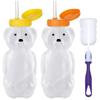 Honey Bear Straw Cups for Babies with Flexible Straws 8 OZ Sippy Bottles Food-Grade & BPA Free