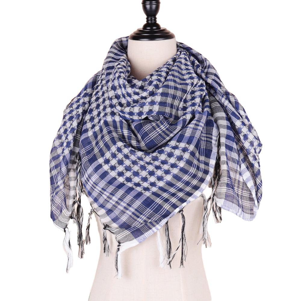 Арабский шарф Большой арабский шемаг Головной платок с кисточкой Костюм Пустынный шарф Бандана Куфия для мужчин и женщин