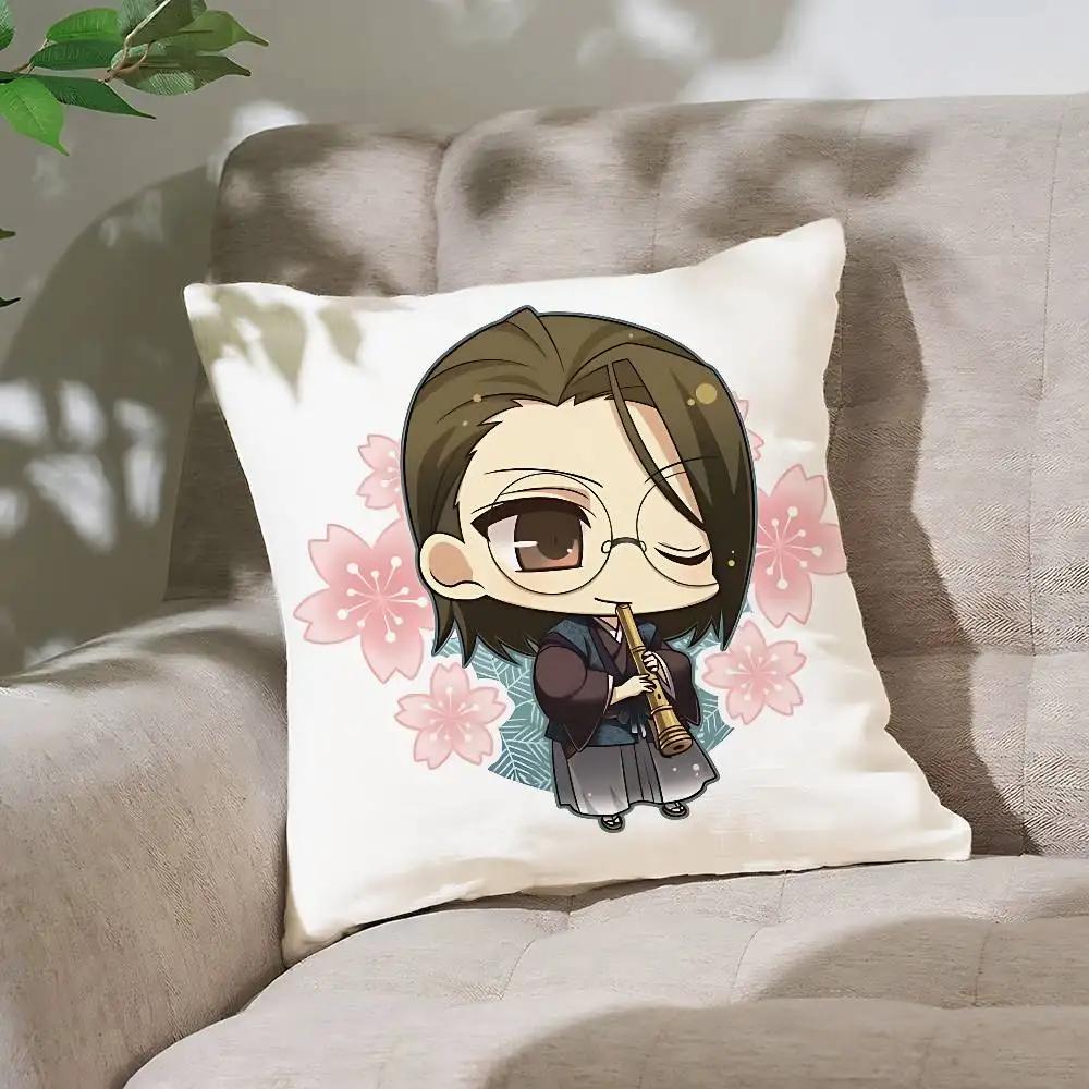 Аниме Hakuoki Наволочка Чехол для подушки Мягкий Милый Наволочка для диванной подушки Для автомобиля Наволочка Полиэстер с молнией