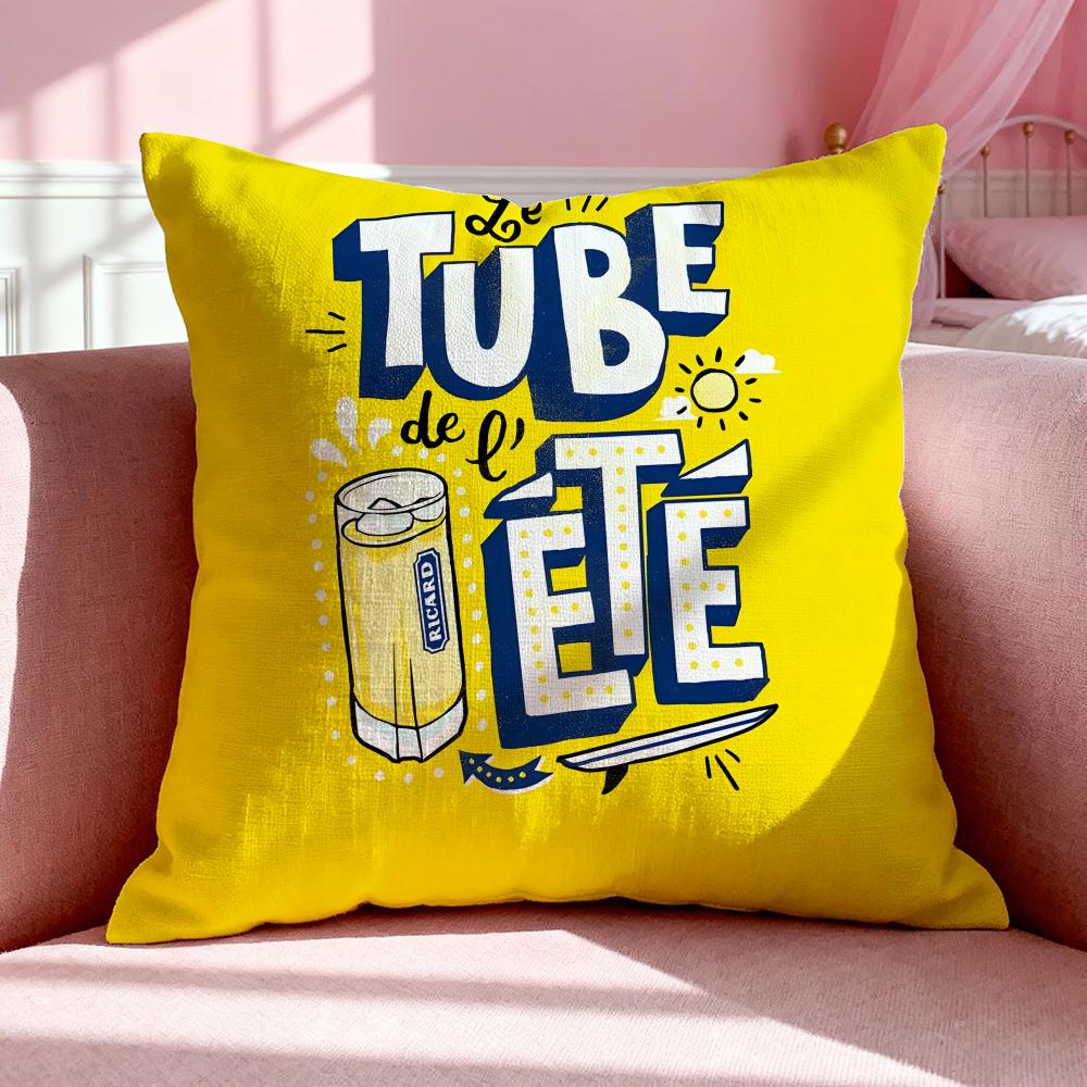 Beverage RRichards Drink Cushion Cover Breathable Linen Pillowcase Summer Odorless EcoFriendly Invisible Zipper Washable