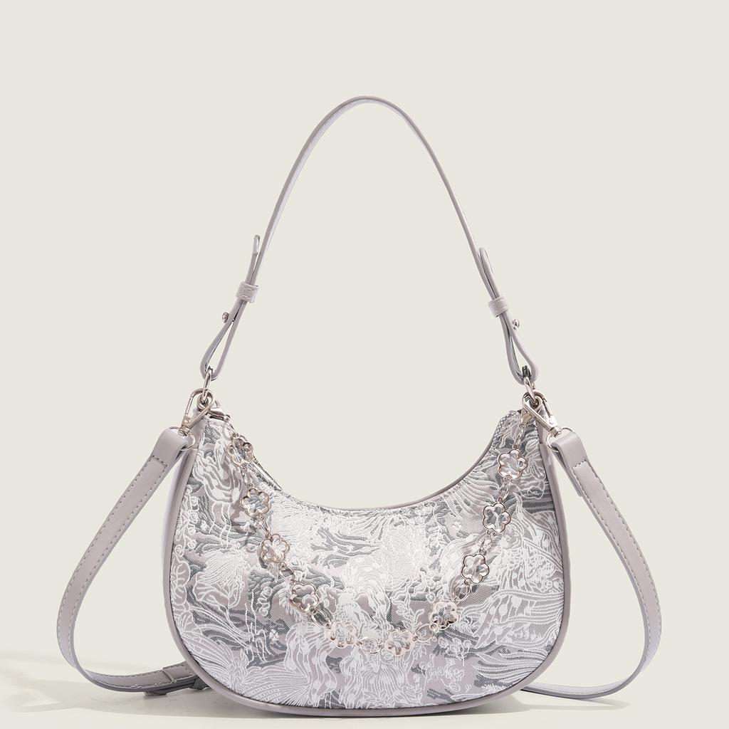 Сумка через плечо для женщин в осеннем модном дизайне, сумка через плечо, маленькая квадратная сумка, женская сумка в форме полумесяца розового цвета