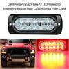 4Pcs Car Emergency Lamp Bars Flash  Red 12 Led  Flash Caution Strobe Light Bar