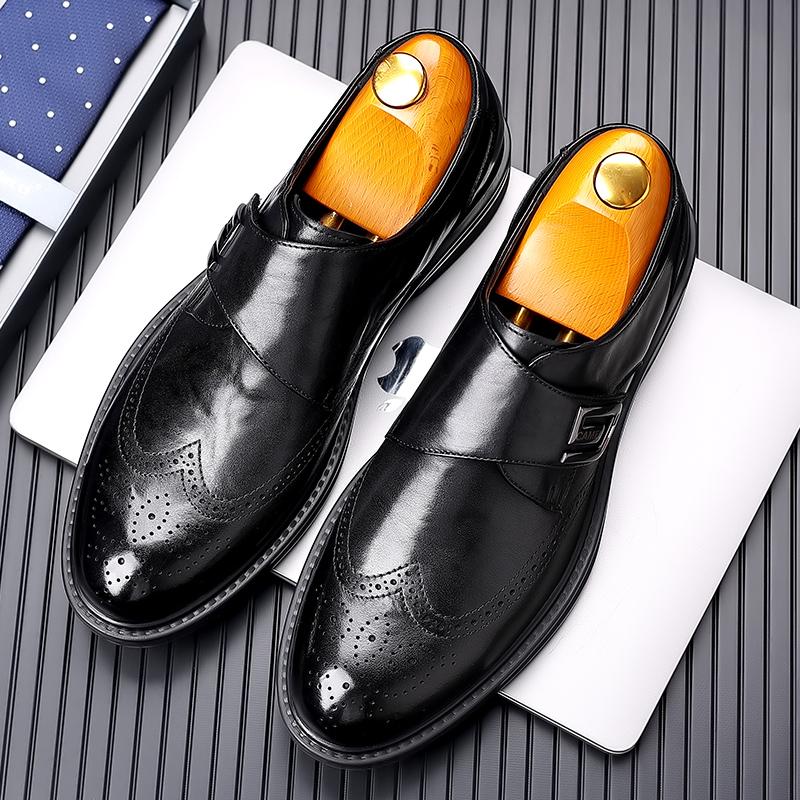 New Men Casual Shoes Fashion Black Leather Formal Shoes For Men Loafers Business Office Shoes Moccasins Comfortable Dress Shoes
