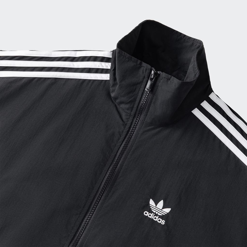 adidas Оригинальная мужская куртка Firebird Woven Stand Collar Retro Fashion Loose Versatile Logo Jacket Black KB2466