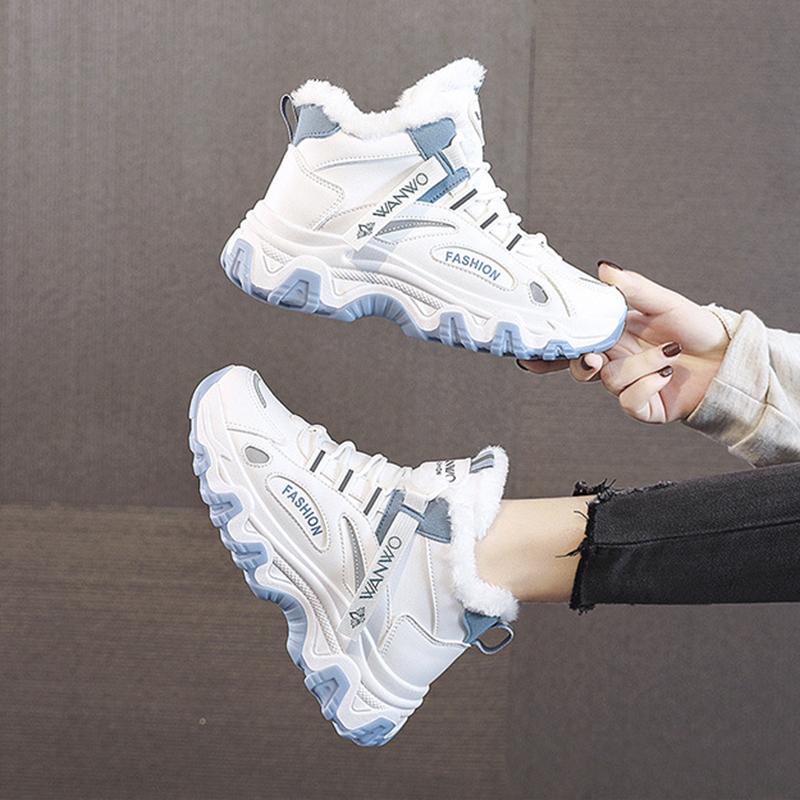 Белые туфли, женские черные универсальные туфли с кожаными вставками, осенне-зимние бархатные туфли с плоским верхом и высоким берцем