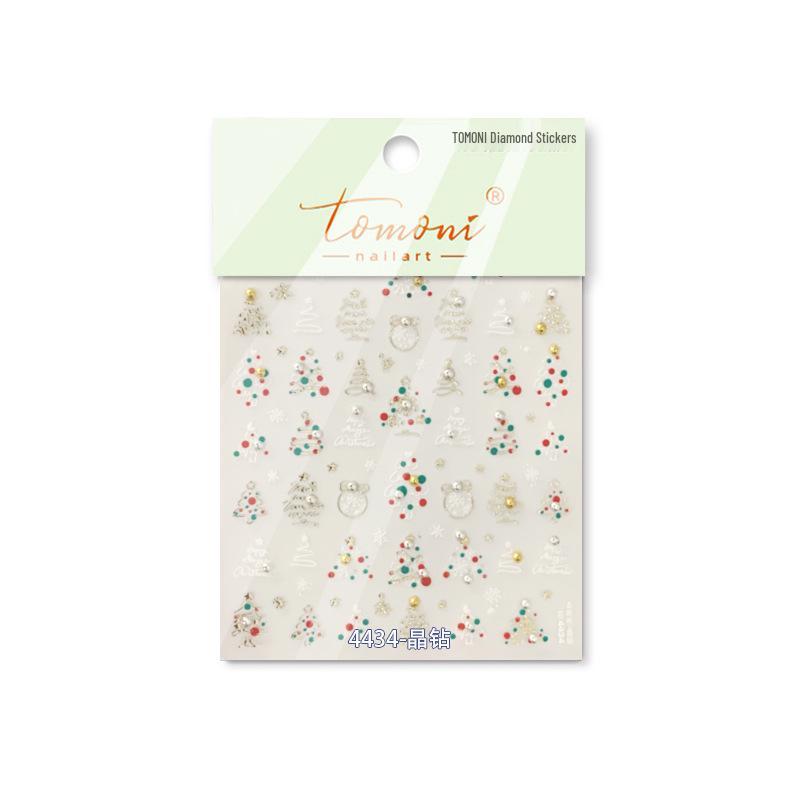 Tomoni Crystal Snowflake Nail Stickers for Kids - Festive Nail Art Decorative Stickers