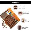 New Genuine Leather Pencil Roll Brush Case Pen Holder Organizer Brushes Ruler Stationary Pouch Gift for Students Artist Painter