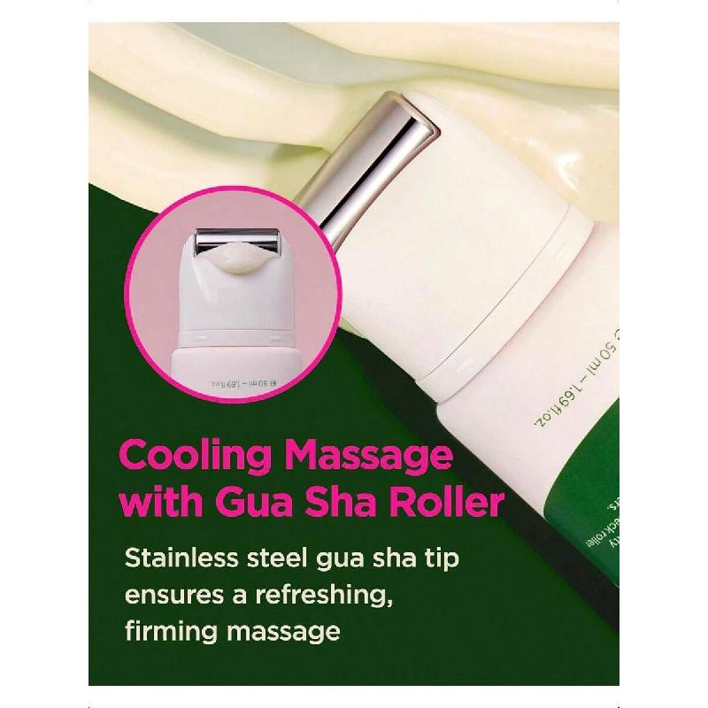 Крем для шеи с ретинолом и коллагеном CKD с массажным роликом Гуа Ша 50 мл, Антивозрастной укрепляющий крем для подтяжки шеи и линии подбородка и ухода за морщинами декольте