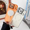 Применимо к чехлу для мобильного телефона iPhone18ProMax яркого цвета с ощущением кожи держатель для линзы Apple 17 противоударный магнитный чехол
