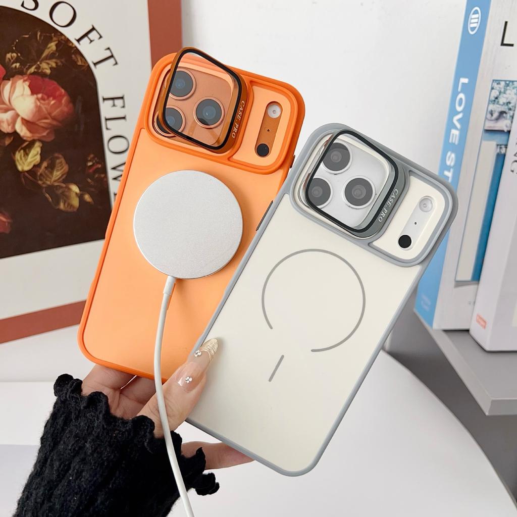 Применимо к чехлу для мобильного телефона iPhone18ProMax яркого цвета с ощущением кожи держатель для линзы Apple 17 противоударный магнитный чехол