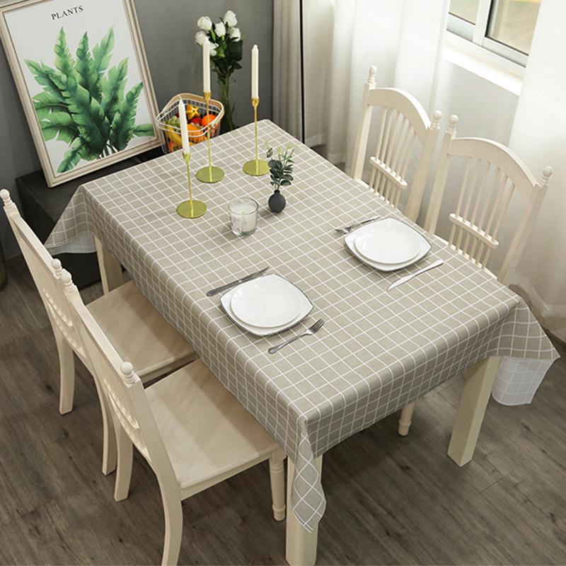 Nordic Style Elk Plaid Coffee Tablecloth – Waterproof, Oil-Proof, Anti-Scald, Easy-Care Table Mat.