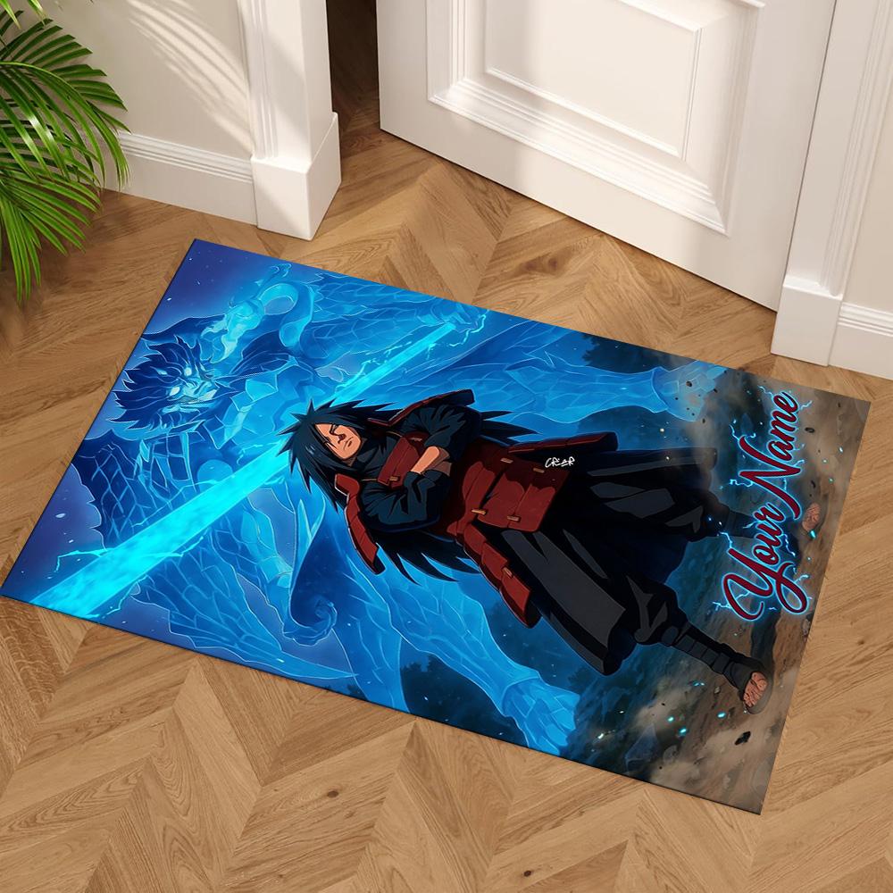 Naruto Character Customizable Name Floor Rug Office Rug Suitable for Kitchen Hallway Decorate room Bedrooms Anti-slip Rug Decorate Offices