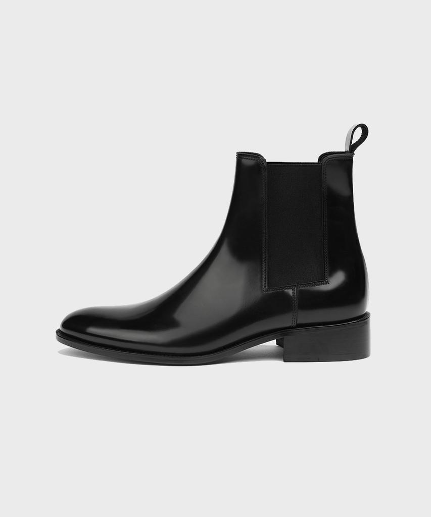 Firenze Atelier Rians_Slim Toe Square Banding Chelsea Boots 3338 [Black Box]