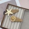 Korean Style Starfish Hair Clip Summer Weaving Style Barrette Straw Hat Hairpin  Hair Accessories