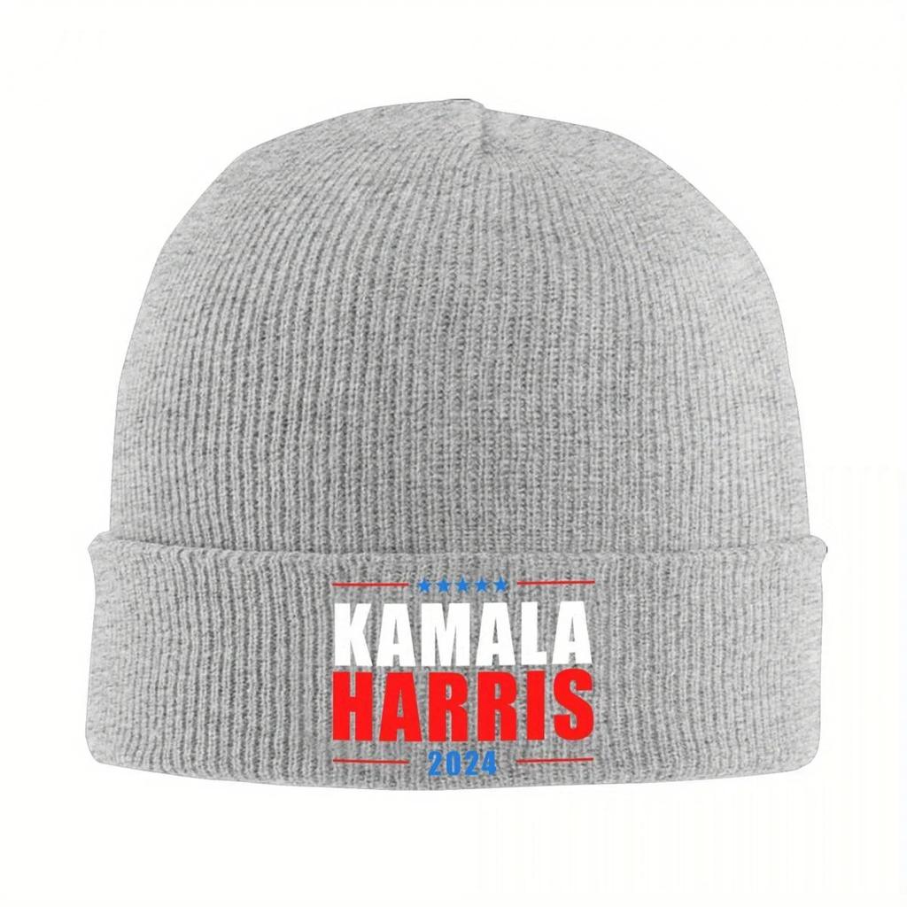 New Kamala Harris Madam President Knit Hat Beanies Autumn Winter Hat Warm Hip Hop Cap For Unisex Women