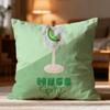 Popular H-Hhugo spritz cocktailed Cushion Cover Soft Washable Pillow Case Multi-Scene for Couch Bed Travel Office Use