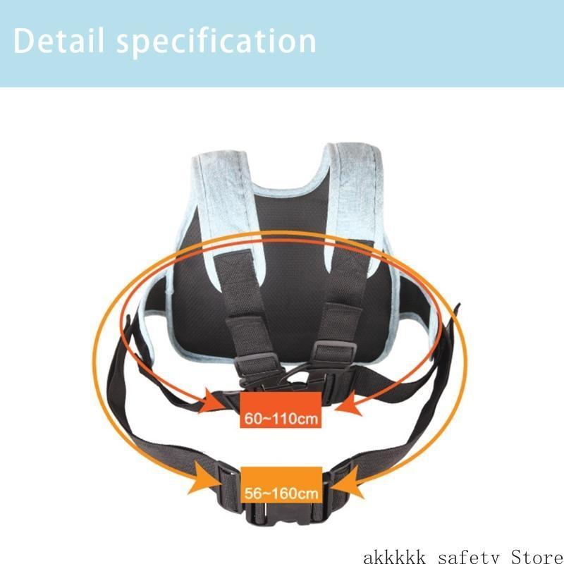 XXFF One-piece Harness Adjustable Motorcycle Safety Belt for Protection Breathable Child Kid Safety for Seat Strap Reflective