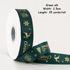 1/4 Inch Christmas Ribbon for Crafts Holiday Grosgrain Ribbon Christmas Ribbon for Gift Wrapping Festival Party Decoration