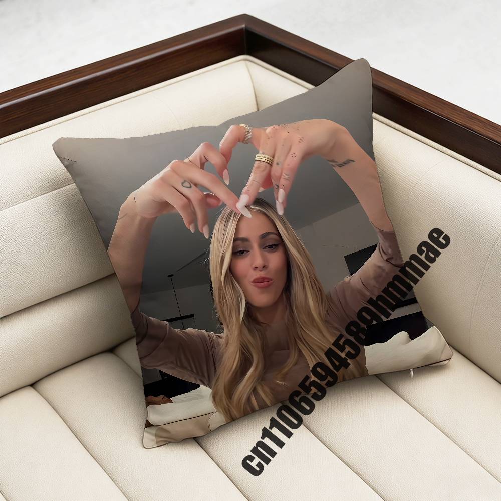For Argentine Singer And Actress T-Tini Throw Pillow Case Sham 45X45Cm 40X40Cm Square Car Pillowcase Pad Cushion Cover