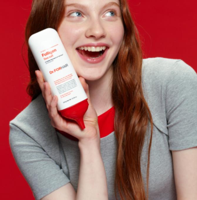 Dr.FORHAIR Polyzene Морская соль Скраб для кожи головы против выпадения волос 300 г