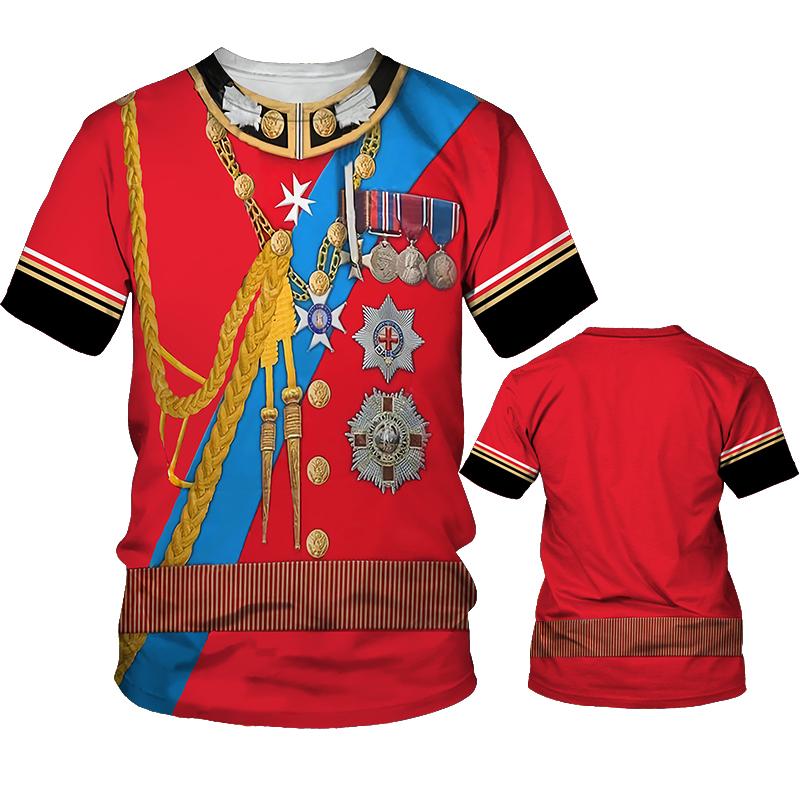 Летняя мужская одежда капитана, футболка, забавная новинка для косплея, мужская униформа пилота с круглым вырезом и короткими рукавами, одежда с 3d принтом