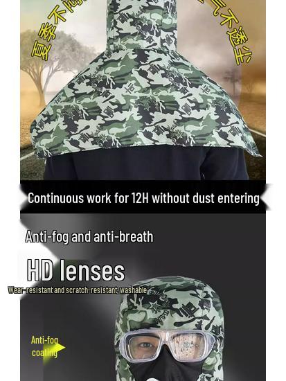 Промышленная пыленепроницаемая маска для лица и шаль для шлифовки, защита от пыли, идеально подходит для строительства и химического использования