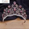Качественный пышный головной убор в виде короны королевы, большая капля воды, хрустальная тиара, диадема, свадебные украшения для волос, аксессуары для невесты