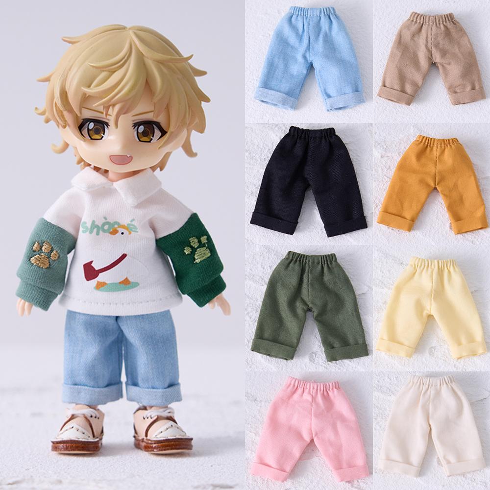Кукла Ob11 Зауженные Прямые Джинсы Свободные Тонкие Дикие Широкие Брюки для Кукол Ymy, Nendoroids P9, 1/12 Bjd, Gsc, Куклы Molly