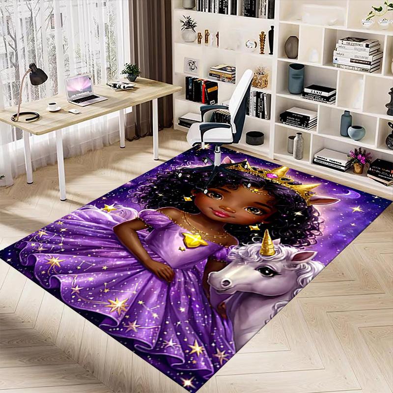 1PC princess unicorn Non-Slip Floor carpet, Office, family, bedroom, Studio - Large Area Rug, Vibrant Colors-C0486