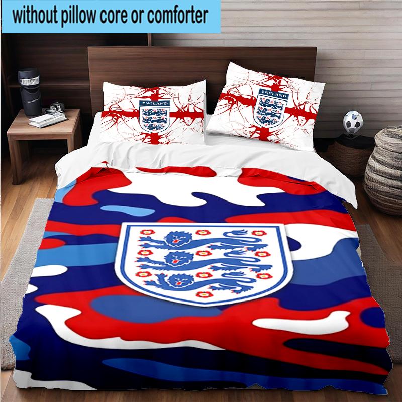 3PCS EnglCoat Of Arms Bedding Set,Including 1pc Duvet Cover And 2pcs Pillowcases Perfect for Bedroom, Dormitory, Fan Christmas gift