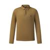 Модная повседневная спортивная тренировочная трикотажная рубашка-поло с длинным рукавом серии Golf для мужчин, топы, темно-коричневый A11M545227FBN