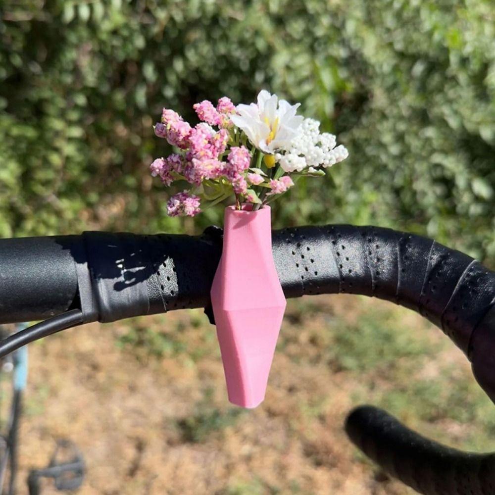 Eye-catching Bike Vases Holder Unique Vase Handlebar Ornament Simple Bike Flower Vases Outdoor