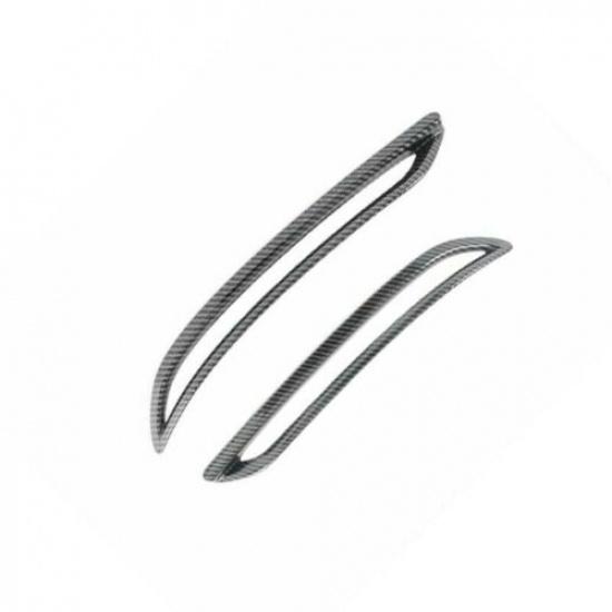Carbon Fiber 2X Rear Fog Light Lamp Cover Trim For VW GOLF 8 MK8 2020 2021