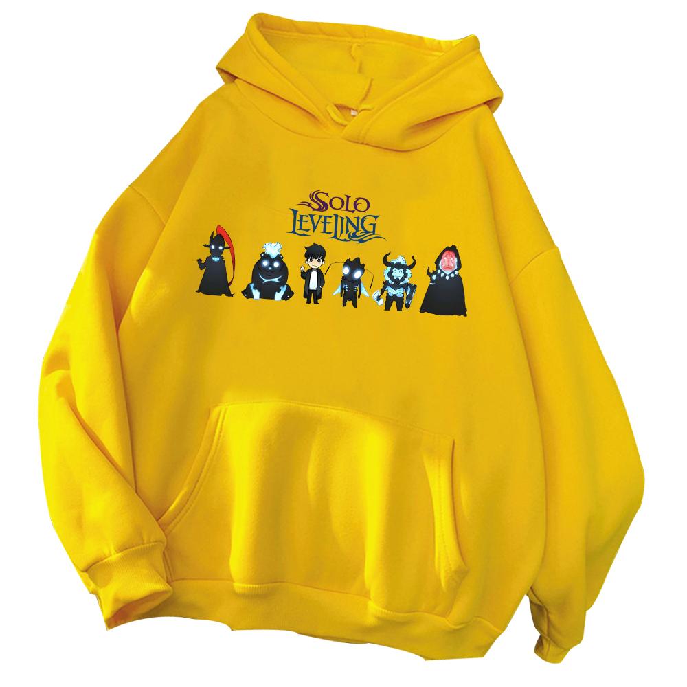 Hot Anime Solo Leveling Sung Jin-Woo Graphic Printed Hooded Men Women Prevalent Hoodies Manga Sweatshirt Harajuku Streetwear
