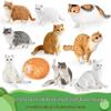 Реалистичная модель кошки, игрушка-украшение, оранжево-черно-белая