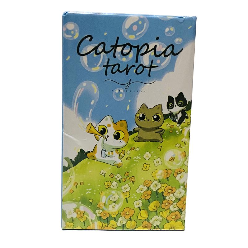 Таро Catopia 78 карт Милый котенок Таро колода Для начинающих Оракул Карточная игра Настольная игра Игрушка