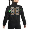 Nike Женская толстовка Dri-Fit Swoosh Fly с цифровым принтом и полумолнией, черные топы DX0562-010
