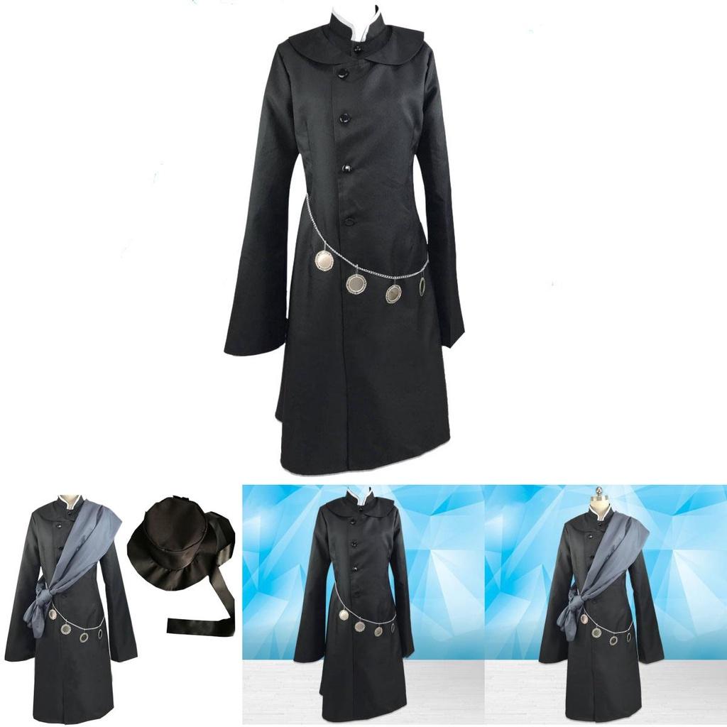 Элегантный новый костюм Гробовщика из аниме «Темный дворецкий» (Kuroshitsuji) для косплея, унисекс, отличающийся изысканным мастерством исполнения и шляпой