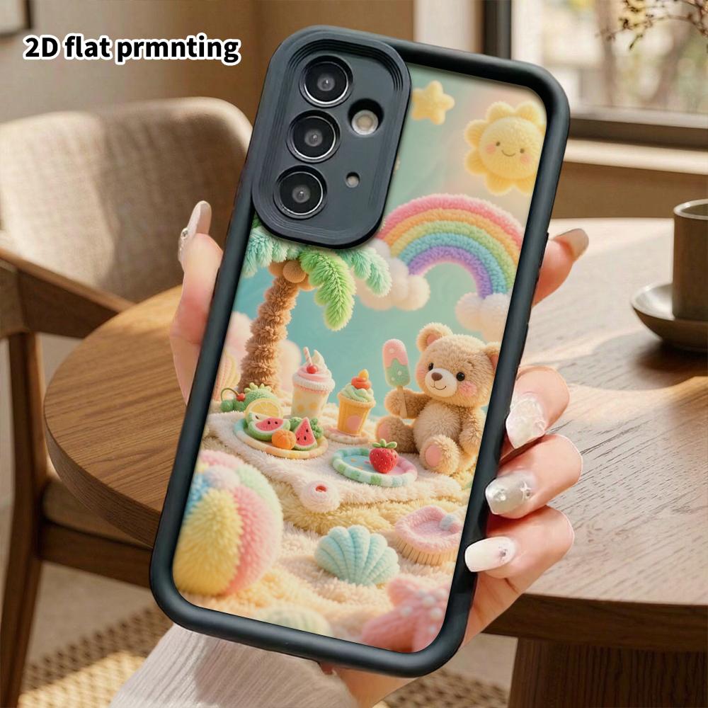 Phone Case: 2D flat, fits Samsung Galaxy A34 A35 M05 M06 S20 S22 S21 FE Plus 5G protective case, beach afternoon tea, perfect Christmas and Halloween